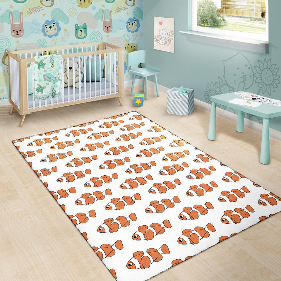 Clown Fish Pattern Print Design 05 Area Rug