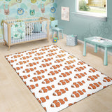 Clown Fish Pattern Print Design 05 Area Rug