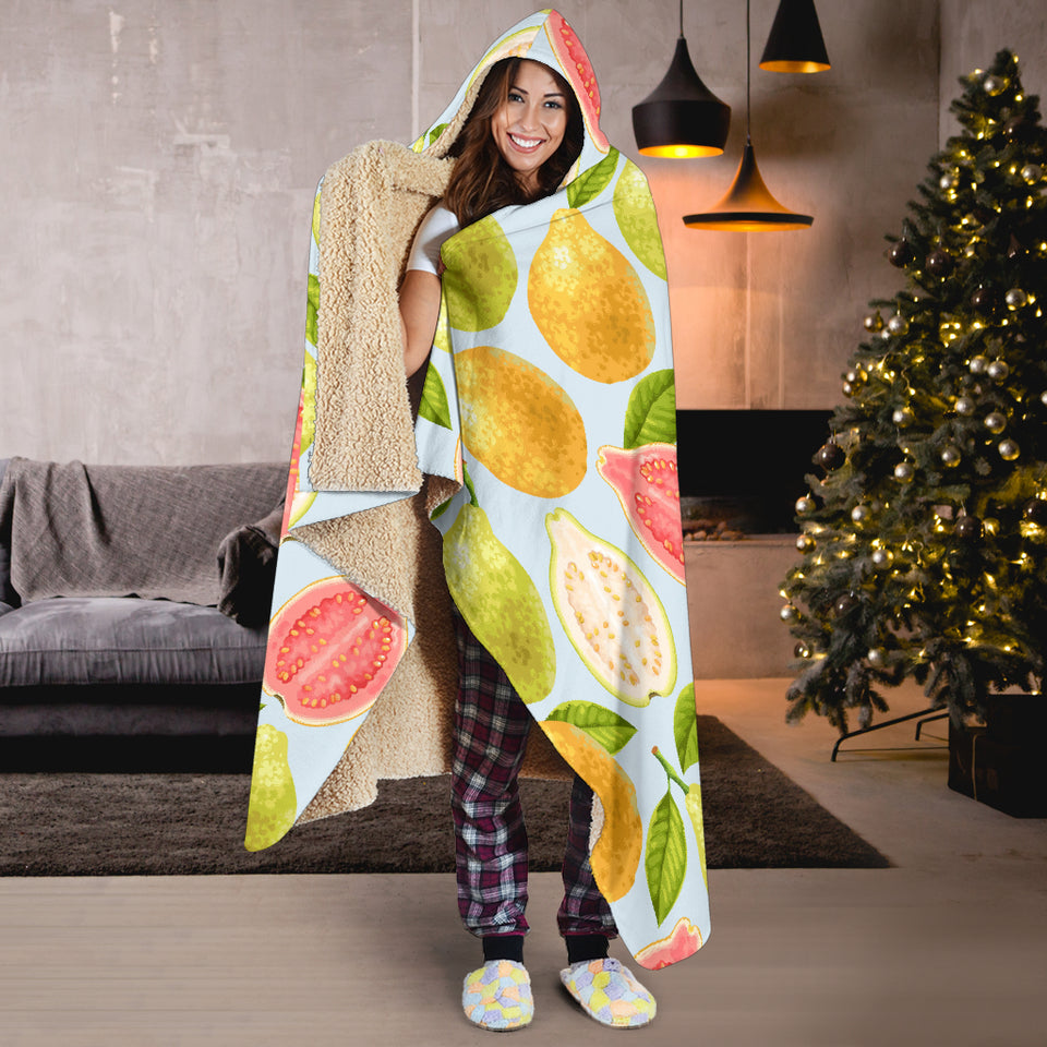 Guava Design Pattern Hooded Blanket