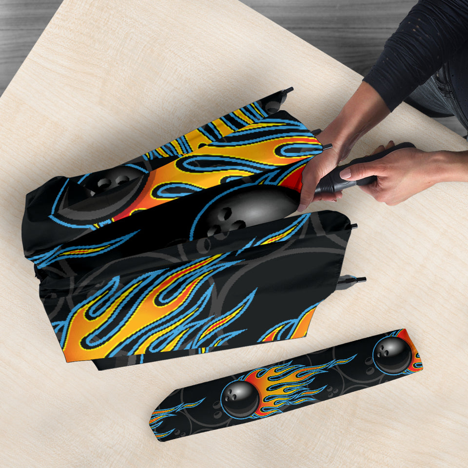 Bowling Balls Flame Pattern Umbrella