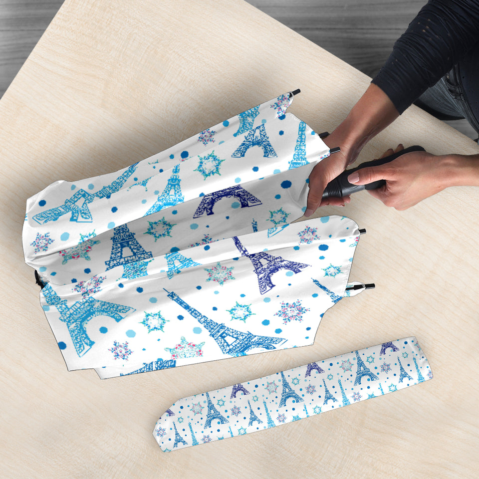 Eiffel Tower Pattern Print Design 01 Umbrella