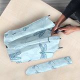 Dragonfly Pattern Blue Background Umbrella