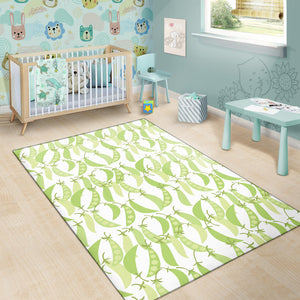 Green Peas Pattern Print Design 03 Area Rug
