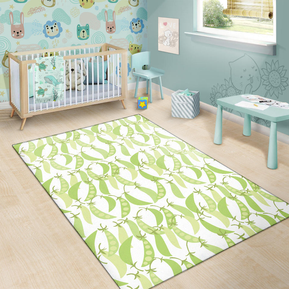Green Peas Pattern Print Design 03 Area Rug