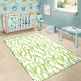 Green Peas Pattern Print Design 03 Area Rug