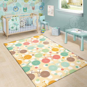 Bicycle Pattern Print Design 01 Area Rug