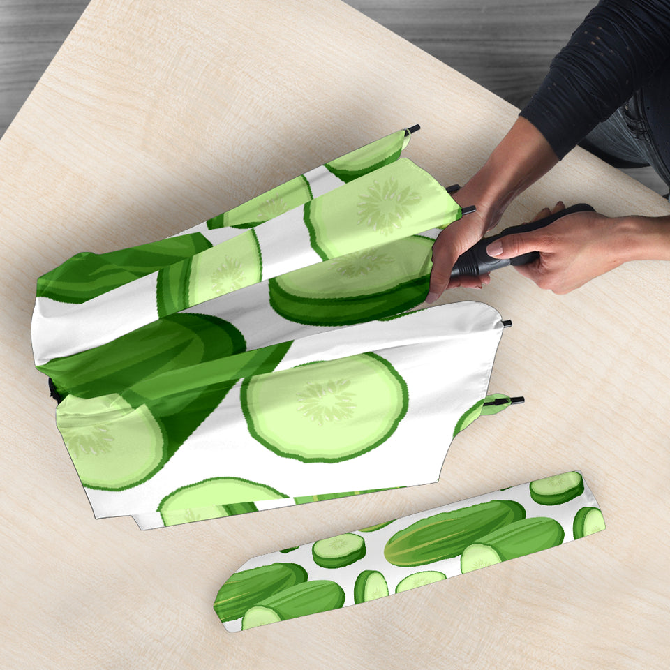 Cucumber Whole Slices Pattern Umbrella