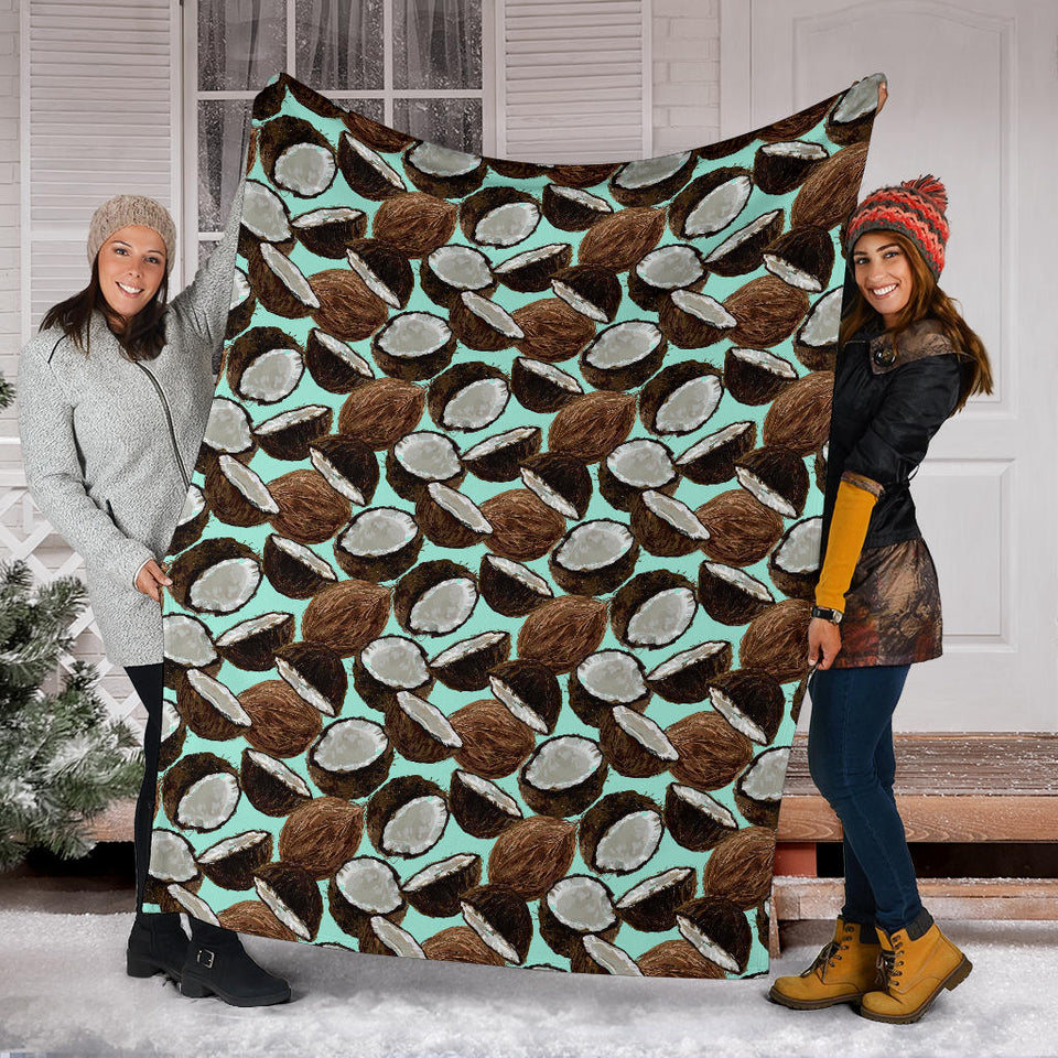 Coconut Pattern Print Design 03 Premium Blanket