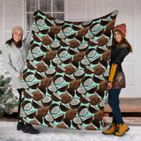 Coconut Pattern Print Design 03 Premium Blanket