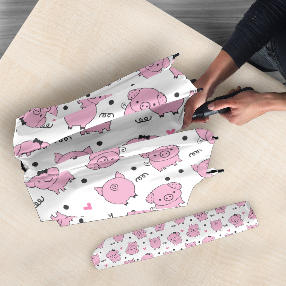 Pig Pattern Print Design 03 Umbrella