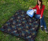 Beautiful Peacock Feather Pattern Premium Quilt
