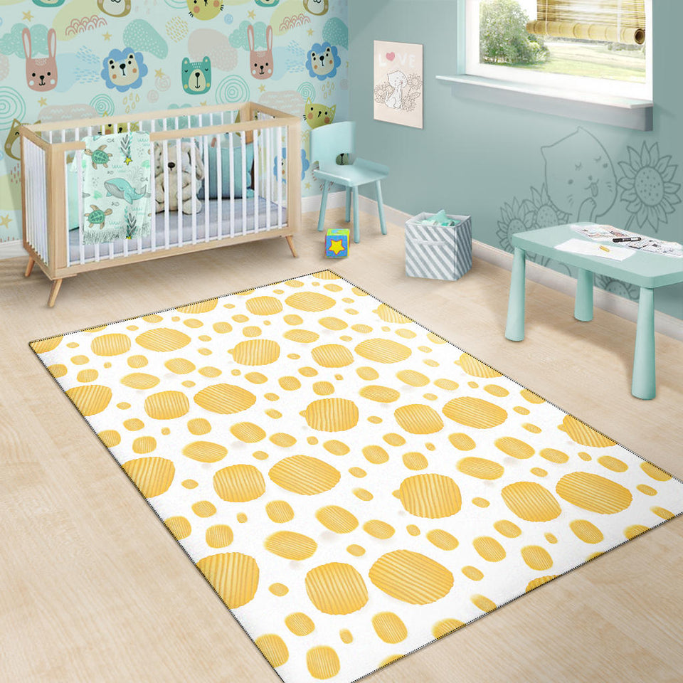 Potato Chips Pattern Print Design 03 Area Rug