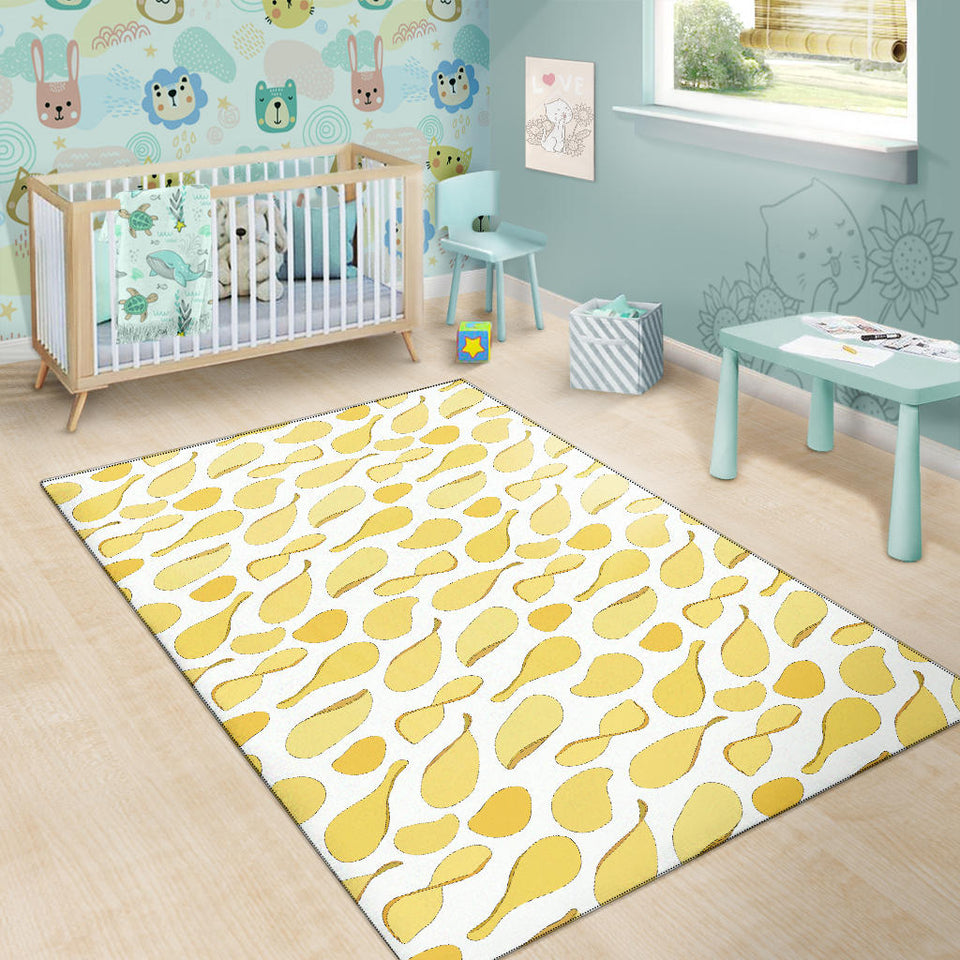 Potato Chips Pattern Print Design 02 Area Rug