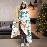 Cute Crocodile Pattern Hooded Blanket