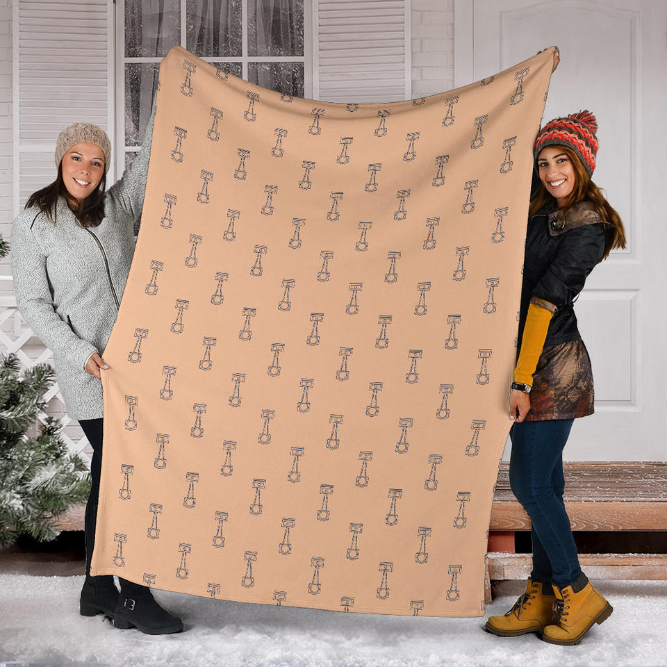 Engine Piston Cream Background Pattern Print Design 04 Premium Blanket