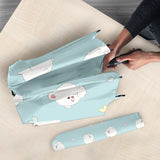 White Cute Hamsters Heart Pattern Umbrella