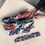Blue Red Dragon Cloud Pattern Umbrella