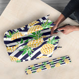 Pineapples Pattern Striped Background Umbrella