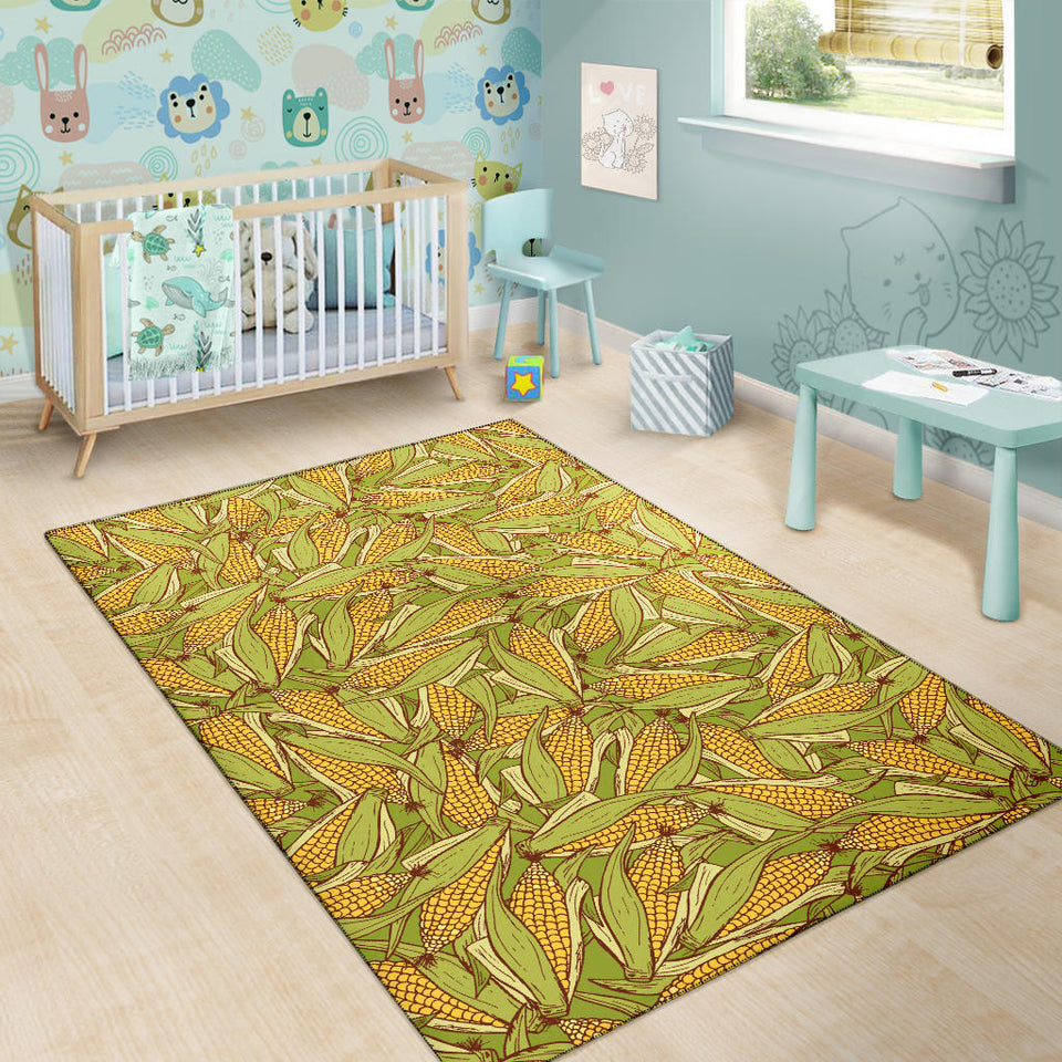 Corn Pattern Print Design 01 Area Rug