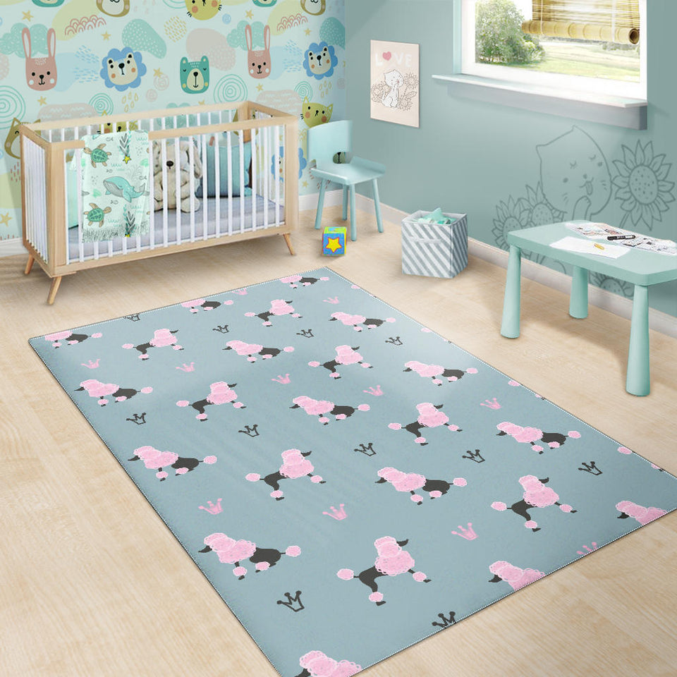 Poodle Dog Pattern Area Rug
