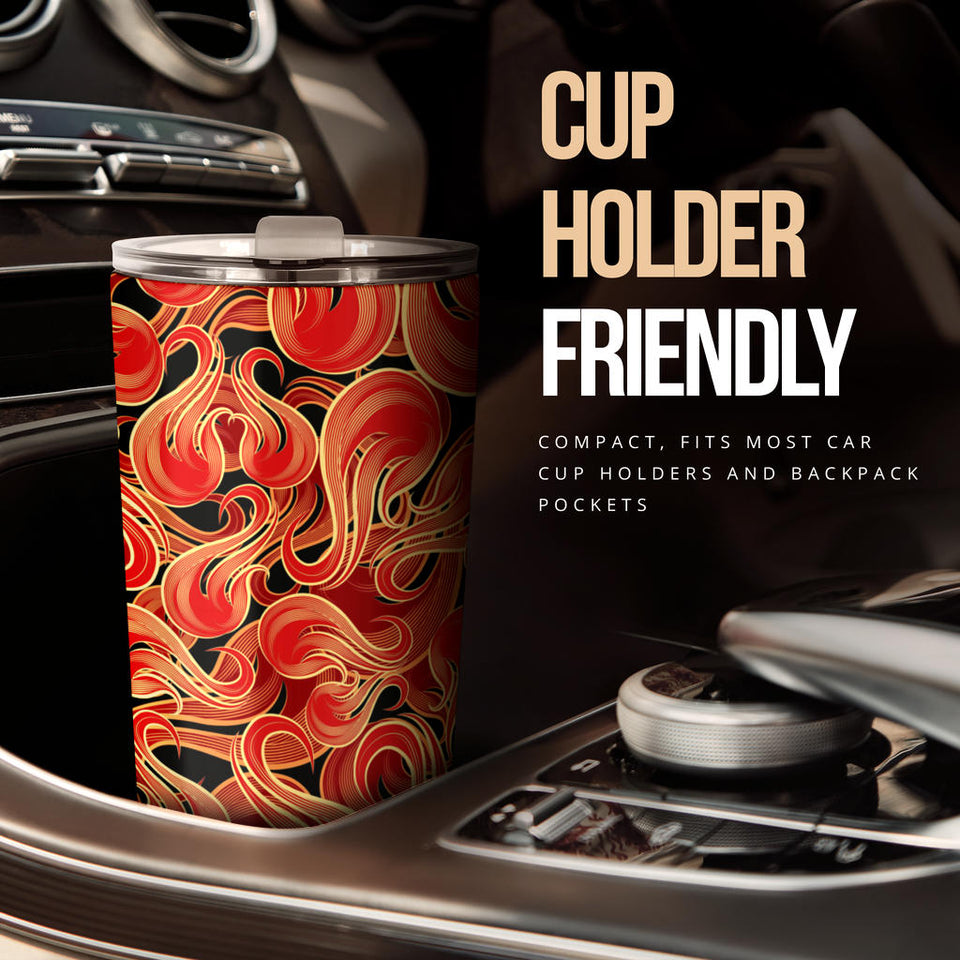 Fire Flame Pattern Tumbler