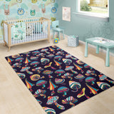 Colorful Mushroom Design Pattern Acolorful Mushroom Pattern Area Rugrea Rug