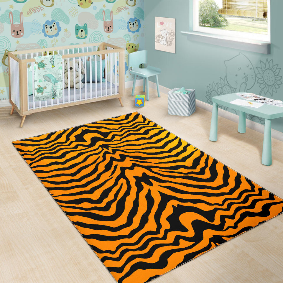 Bengal Tigers Skin Print Pattern Area Rug