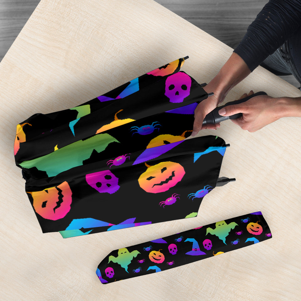 Colorful Halloween Background Umbrella