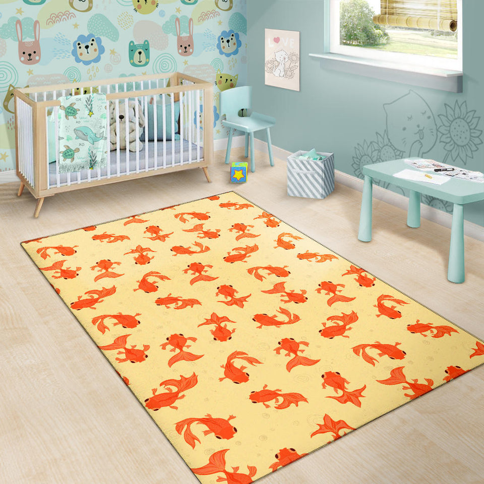 Goldfish Pattern Print Design 02 Area Rug