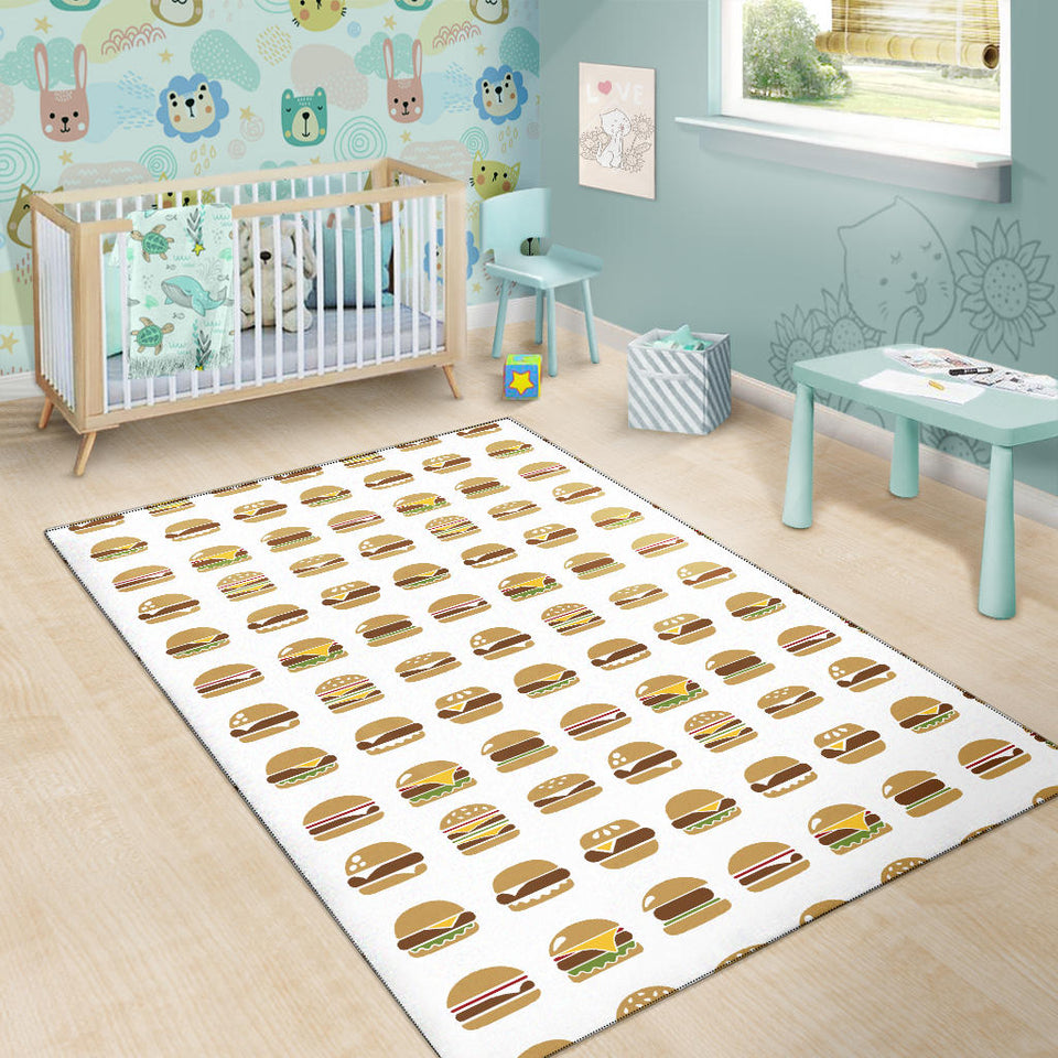 Hamburger Pattern Print Design 02 Area Rug