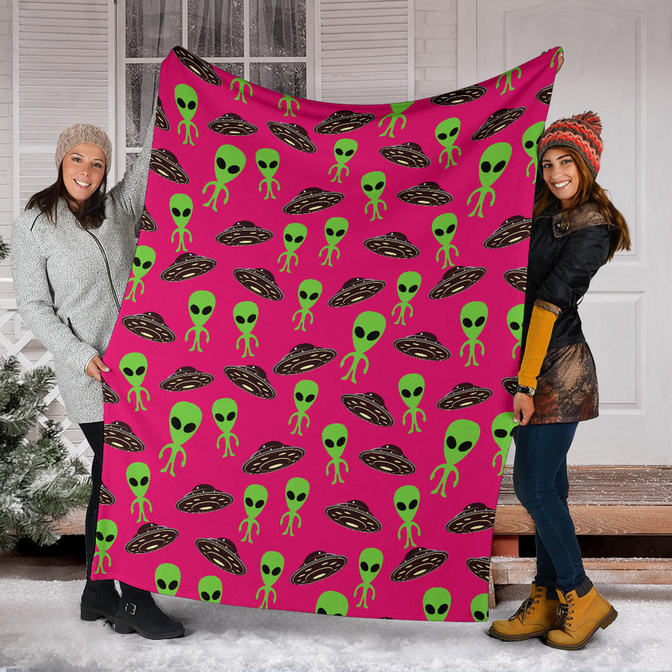 Alien Pattern Print Design 03 Premium Blanket