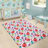 Ladybug Pattern Print Design 03 Area Rug