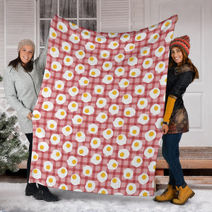 Fried Eggs Pattern Print Design 03 Premium Blanket