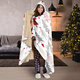 Cute Christmas Tree Pattern Hooded Blanket