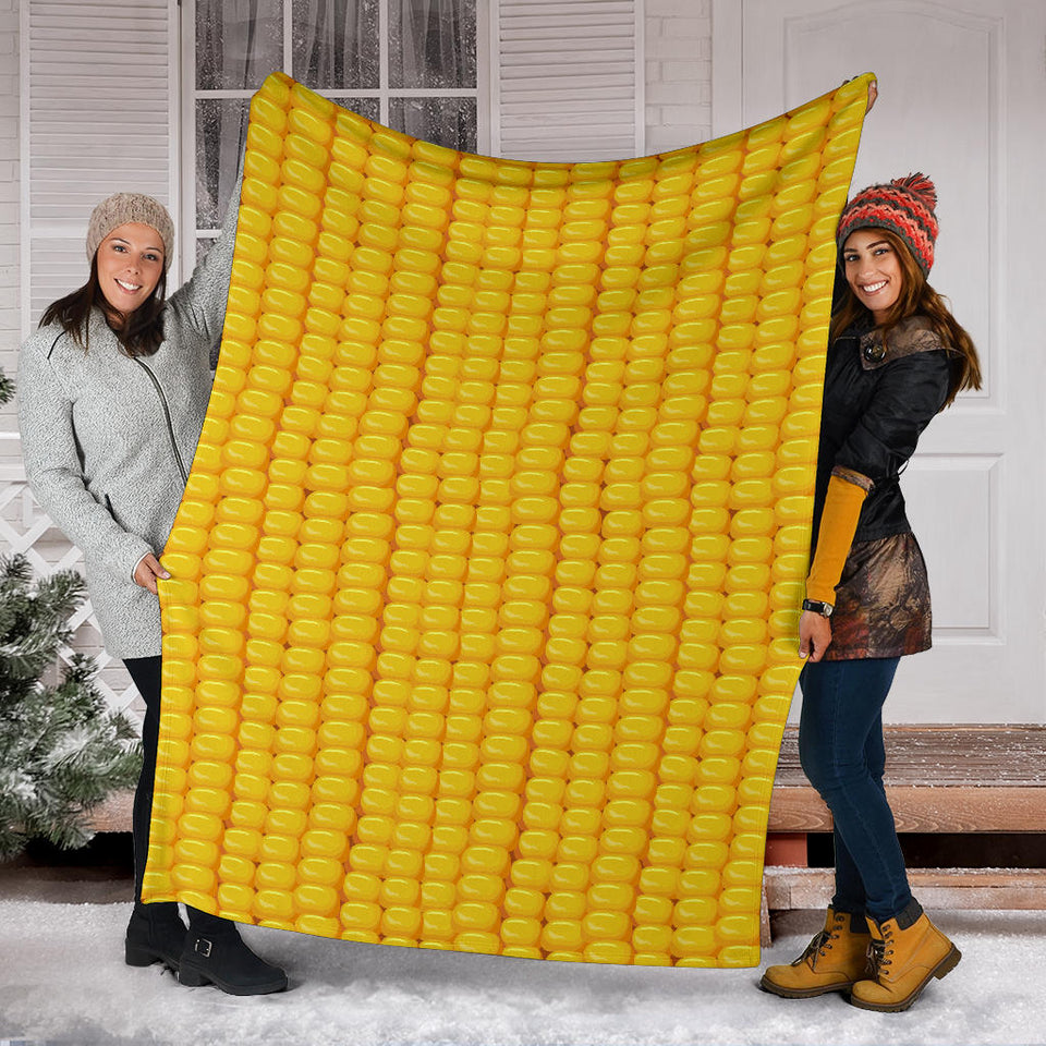 Corn Pattern Print Design 04 Premium Blanket
