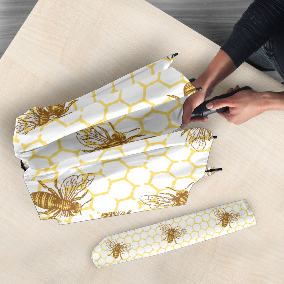 Bee Honeycomb Seamless Design Pattern Umbrella