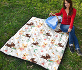 Cute Chihuahua Puppie Pattern Premium Quilt