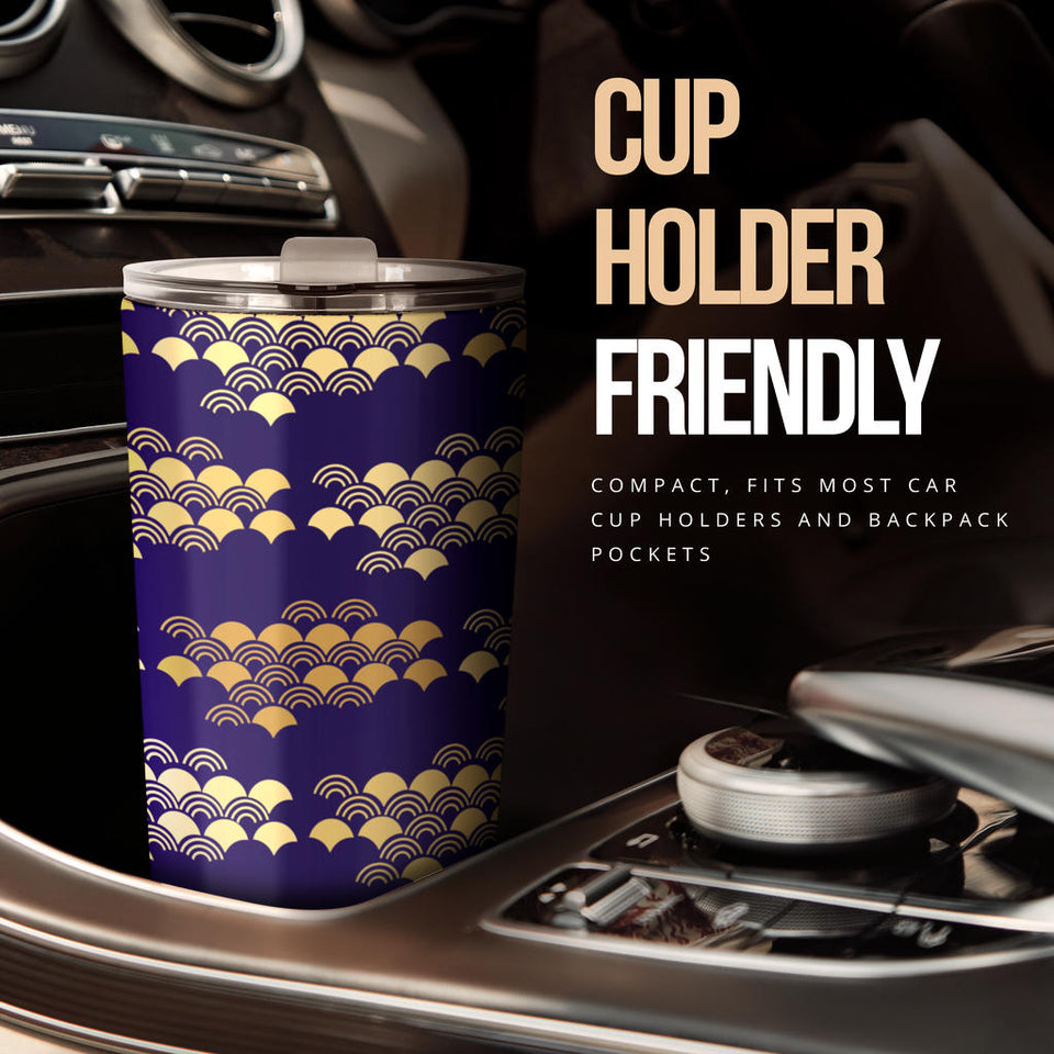 Beautiful Japanese Fan Pattern Tumbler