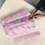 Lavender Pattern Pink Background Umbrella
