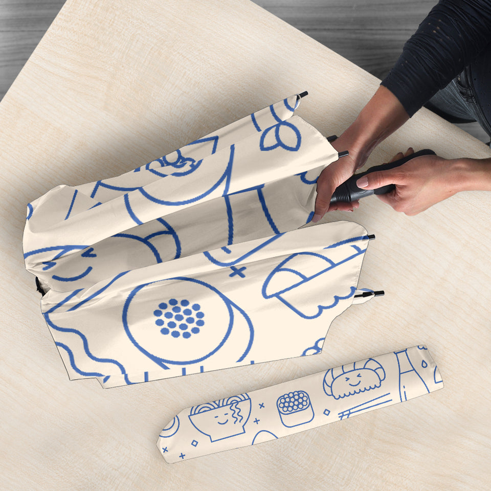 Cute Sushi Icon Pattern Umbrella