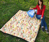 Ice Cream Cone Pattern Premium Quilt