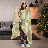 Ginkgo Leaves Design Pattern Hooded Blanket