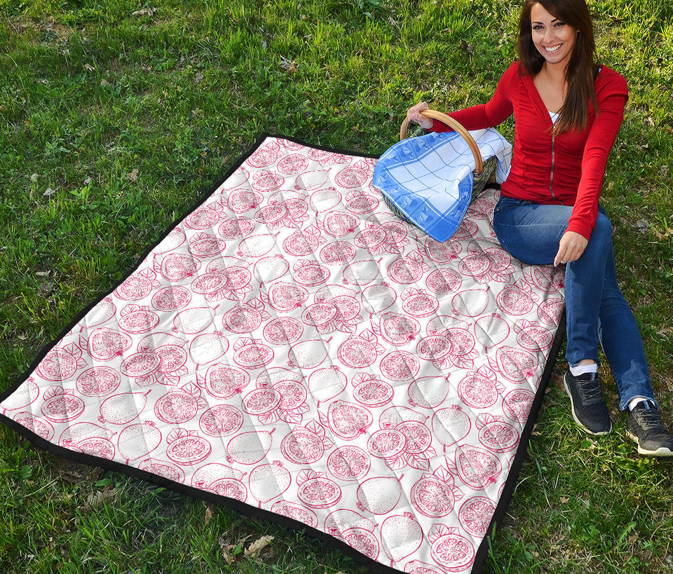 Sketch Guava Pattern Premium Quilt