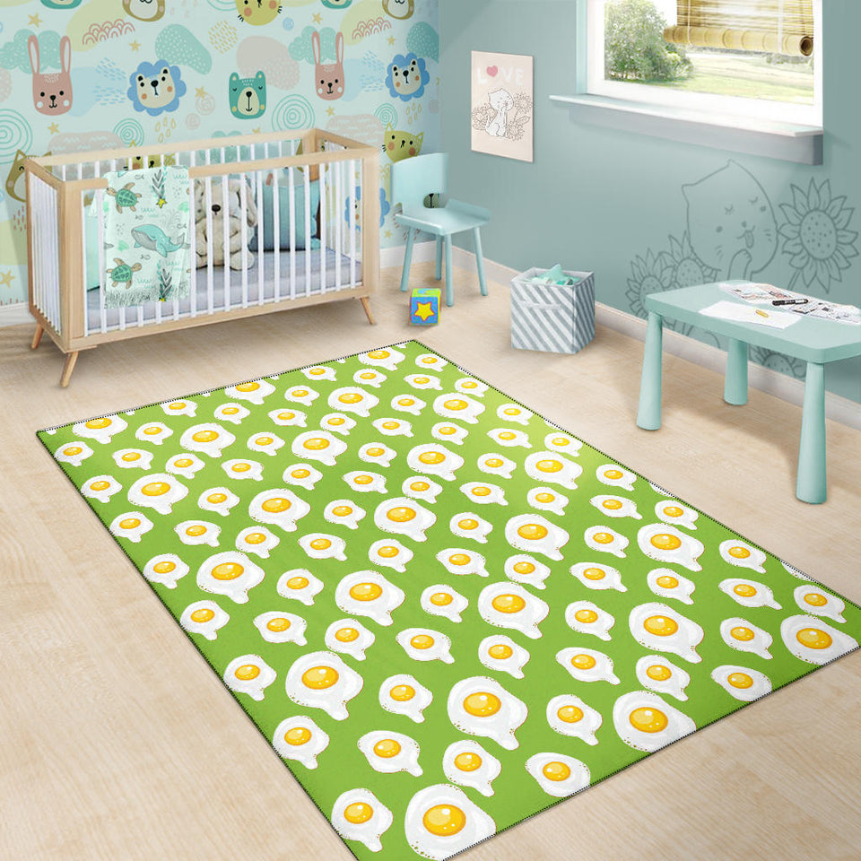 Fried Eggs Pattern Print Design 01 Area Rug