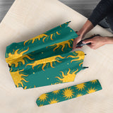 Sun Green Background Umbrella