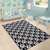 Music Notes Pattern Print Design 01 Area Rug