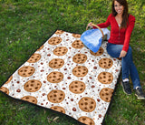 Chocolate Chip Cookie Pattern Premium Quilt
