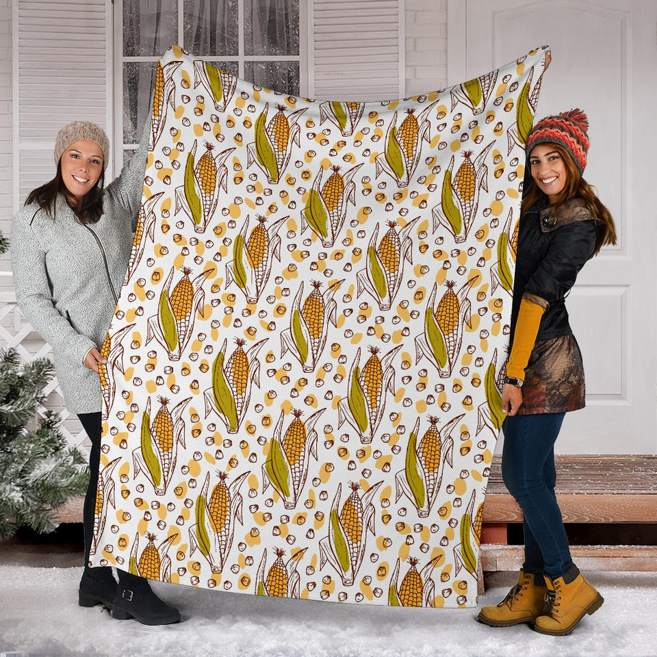 Corn Pattern Print Design 02 Premium Blanket