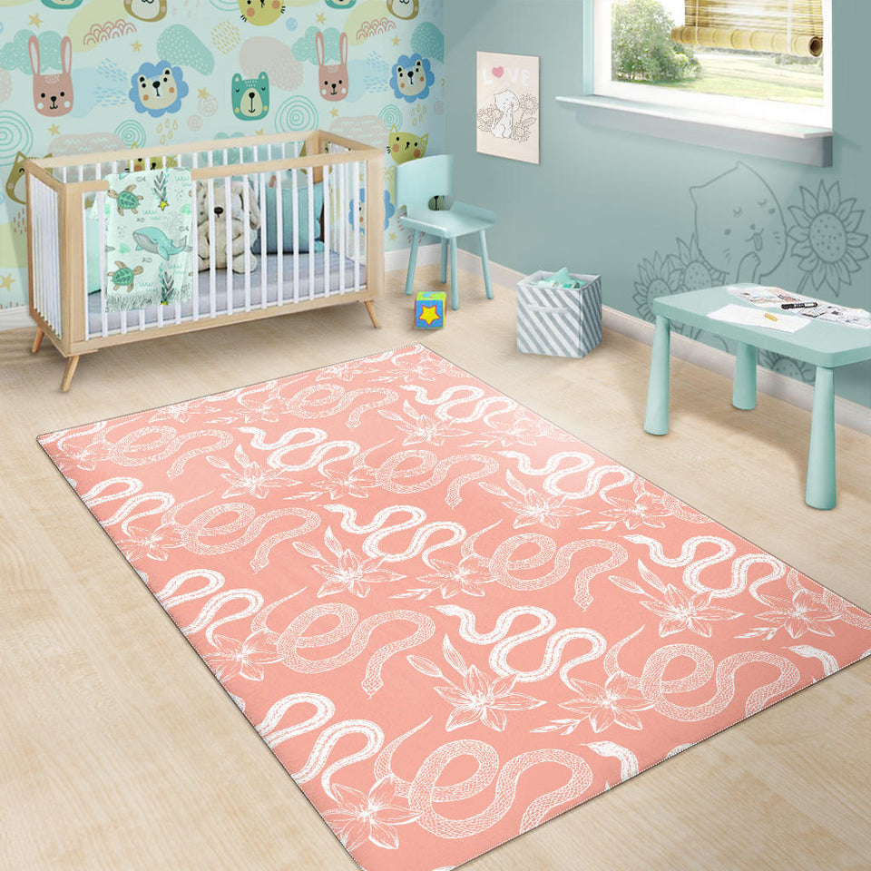 Snake Lilies Flower Pattern Area Rug