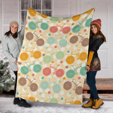 Bicycle Pattern Print Design 01 Premium Blanket
